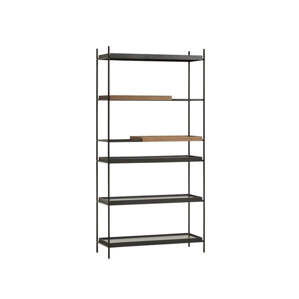 Tray Configuration 23 Shelf System High Black/ Walnut
