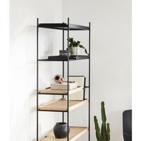 Tray Configuration 23 Shelf System High Black/ Walnut