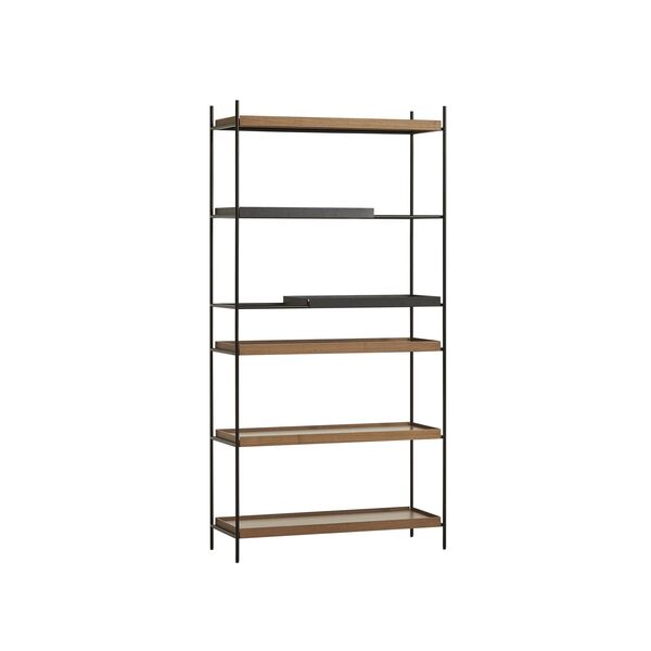 Tray Configuration 24 Shelf System High Black/ Walnut