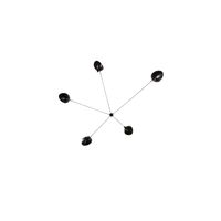 Spider 5 Fixed Arms Wall Lamp Black