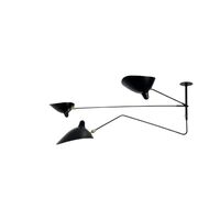 2 Still Arms & 1 Curved Ceiling Light Black