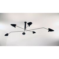 6 Rotating Arms Ceiling Light Black/ White