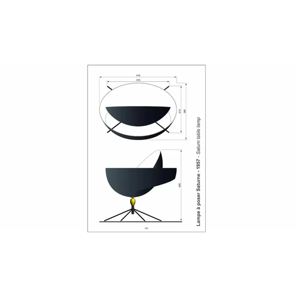 Saturnus Desk Lamp Black