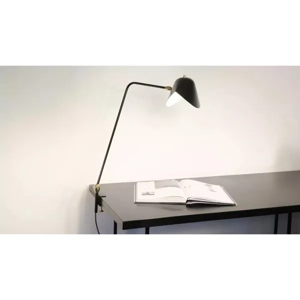 Two Rotulas Agrafée Desk Lamp Black