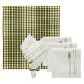 La Tavola & Oliva Textile Set 4 Napkins + 1 Tablecloth Olive/Green