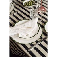 La Tavola & Oliva Textile Set 4 Napkins + 1 Tablecloth Olive/Green