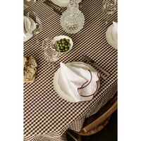 Gia Textilset 4 Platzsets + 4 Servietten Weiß/Grün
