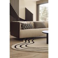 Noomi & Carmen Set Textile 1 Coussin + 1 Plaid Noir/Vert/Naturel
