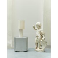 Eight Over Eight Table Lamp Large White Marble/Jute White