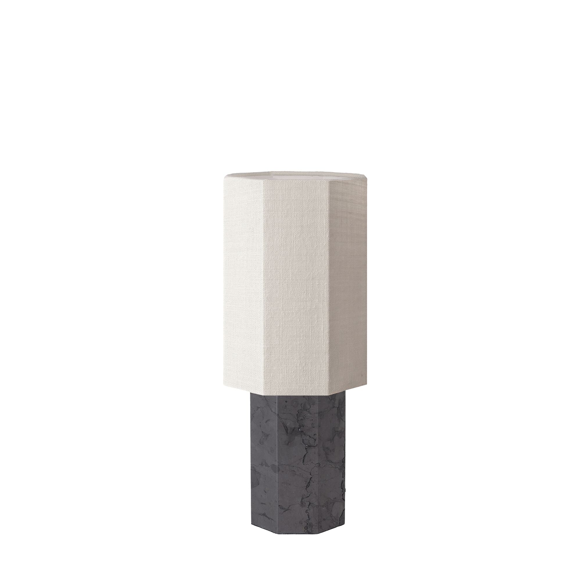 Eight Over Eight Bordslampa Liten Gr&aring; Marmor/Jute Vit
