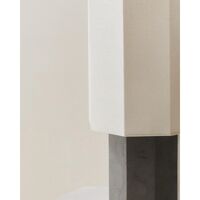 Eight Over Eight Table Lamp Small Gray Marble/Jute White