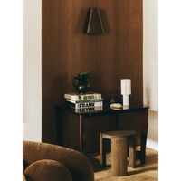 Eight Over Eight Table Lamp Small Gray Marble/Jute White