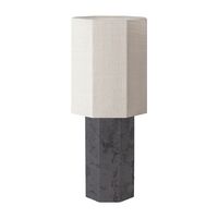 Eight Over Eight Table Lamp Grande Gray Marble/Jute White