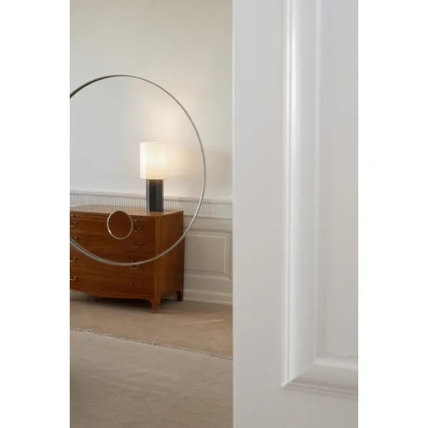 Eight Over Eight Table Lamp Grande Gray Marble/Jute White