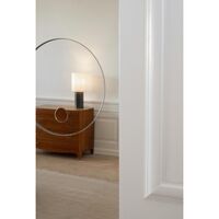 Eight Over Eight Table Lamp Grande Gray Marble/Jute White