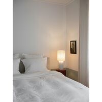Eight Over Eight Table Lamp Grande Gray Marble/Jute White