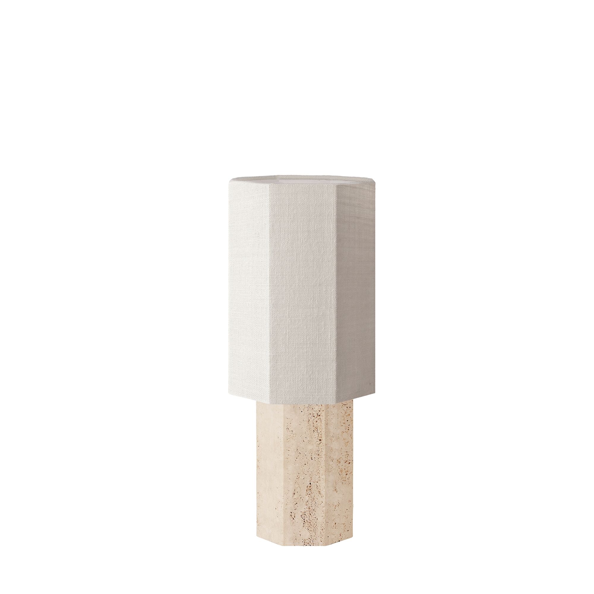 Eight Over Eight Bordslampa Liten Travertin/Jute Vit