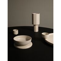 Eight Over Eight Table Lamp Small Travertine/Jute White