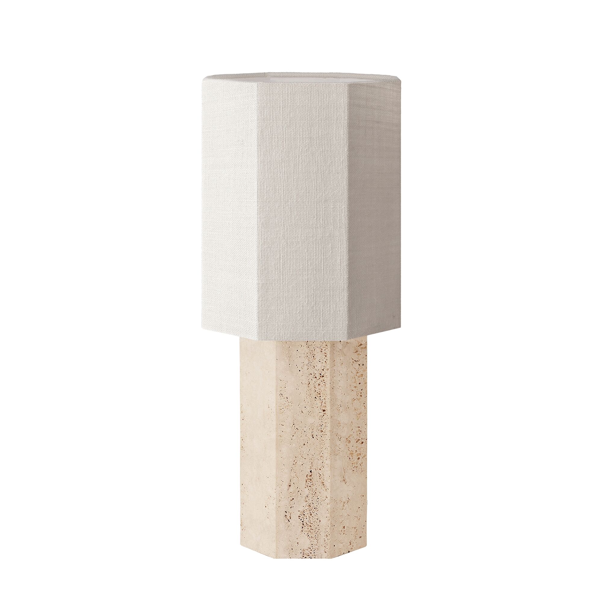 Eight Over Eight Bordslampa Stor Travertin/Jute Vit