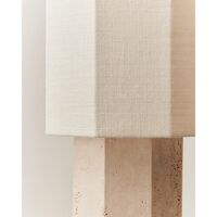 Eight Over Eight Table Lamp Large Travertine/Jute White