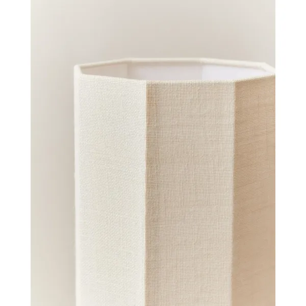 Eight Over Eight Table Lamp Large Travertine/Jute White