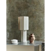 Eight Over Eight Table Lamp Large Travertine/Jute White