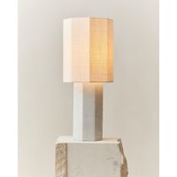 Eight Over Eight Table Lamp Grande Travertine/Jute White