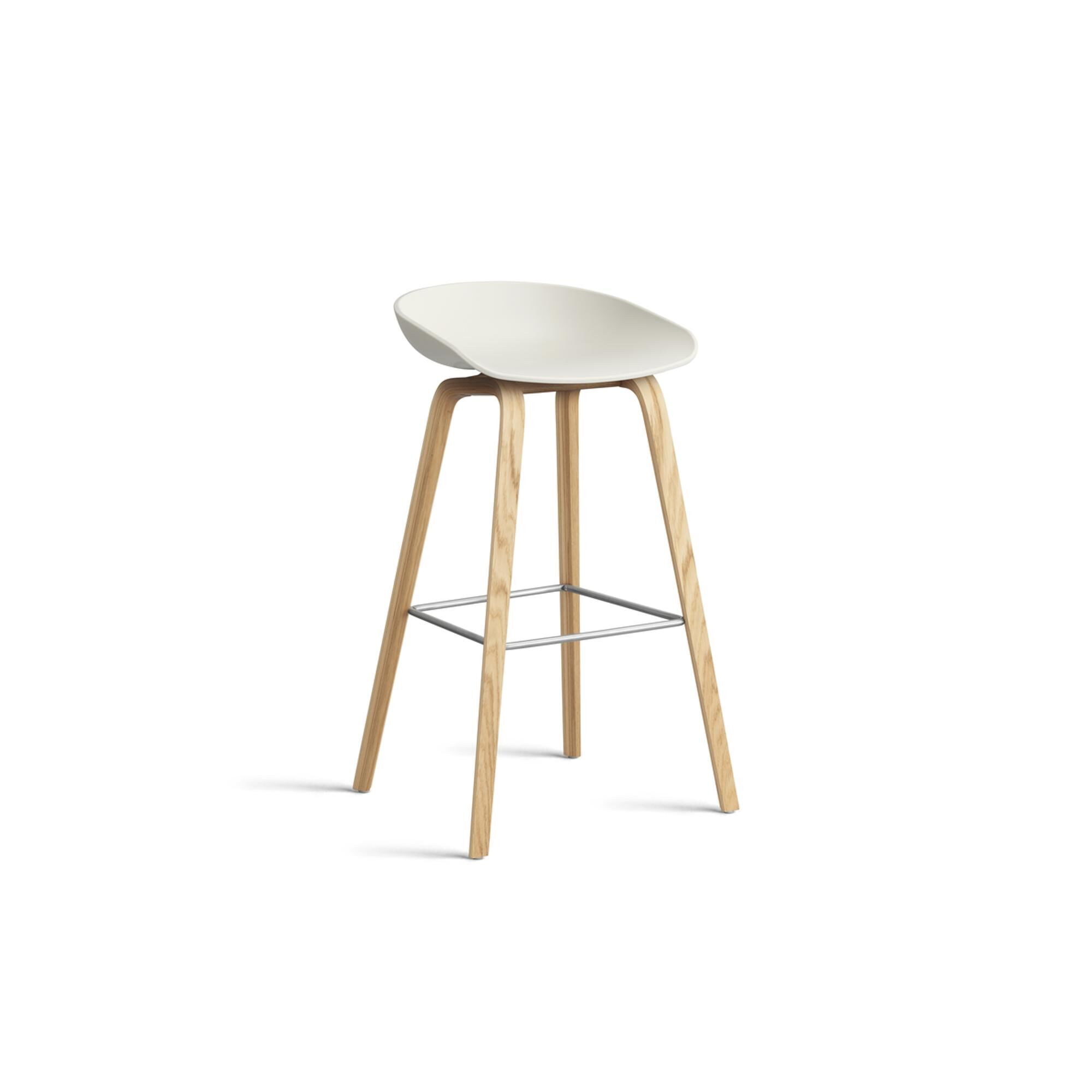 AAS32 Barstol H75 Eg/Rustfri Stål/Melange Cream