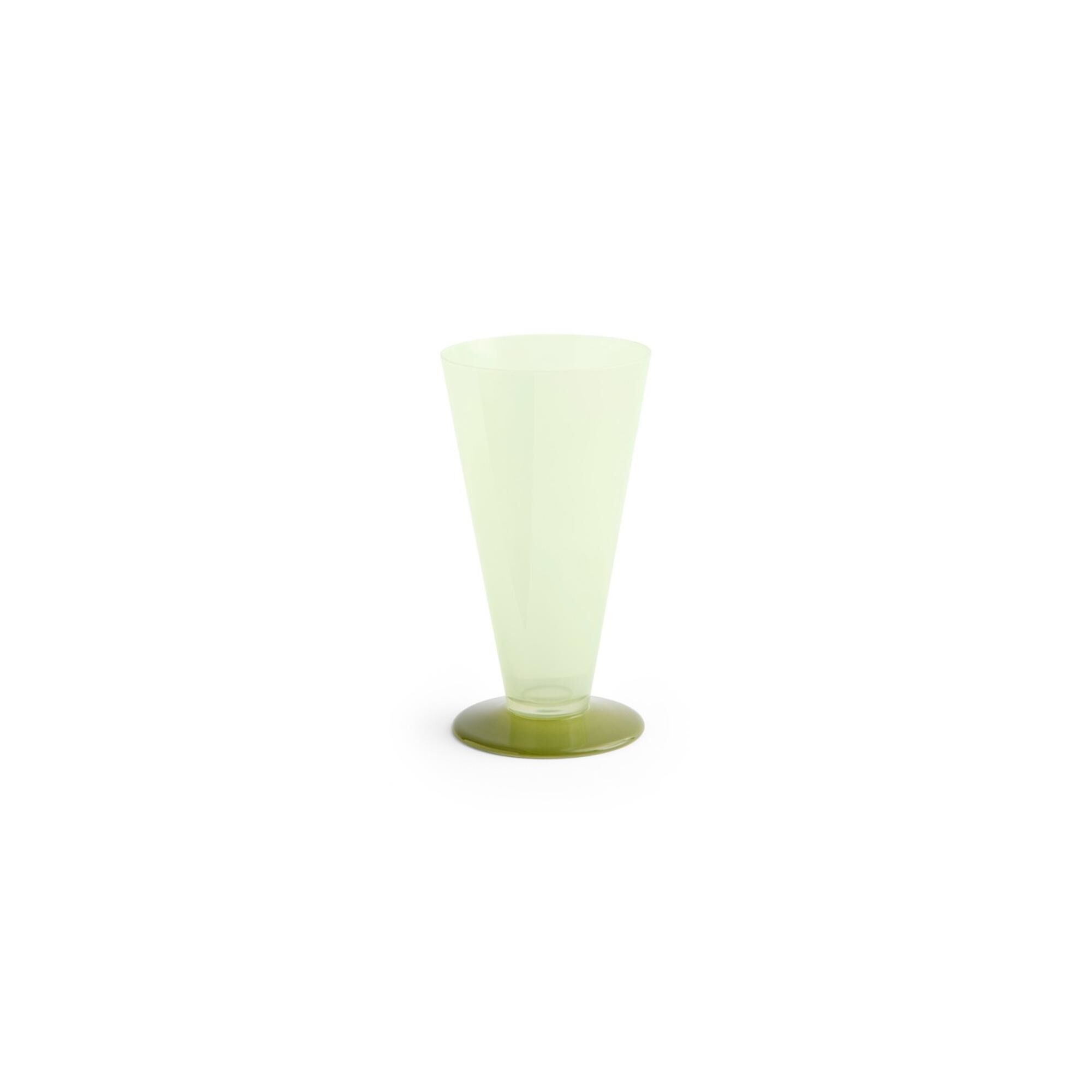 Vase Conique , Petit Modèle, Vert Clair/vert Citron Foncé