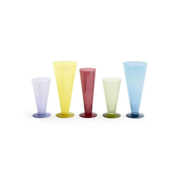 Klein Konischer -Vase, Hellblau/ Blau