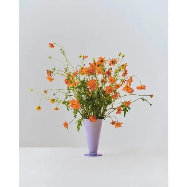 Klein Konischer -Vase, Hellblau/ Blau