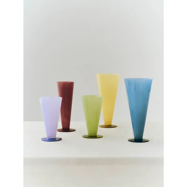 Klein Konischer -Vase, Hellblau/ Blau