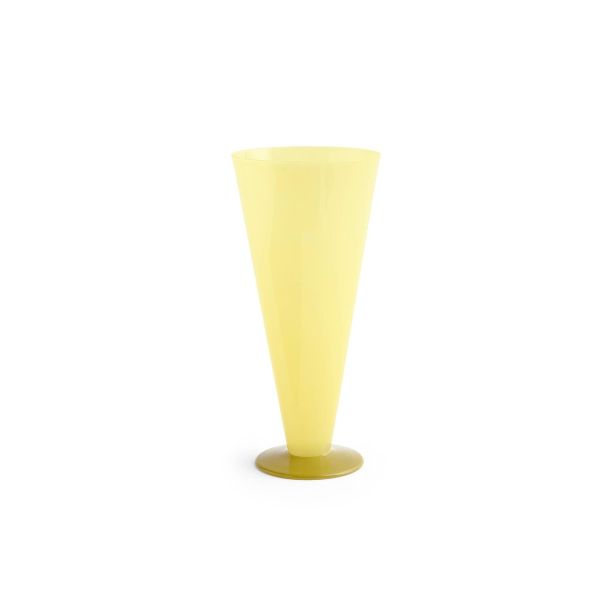 Vase Conique , Grand , Jaune/vert Citron
