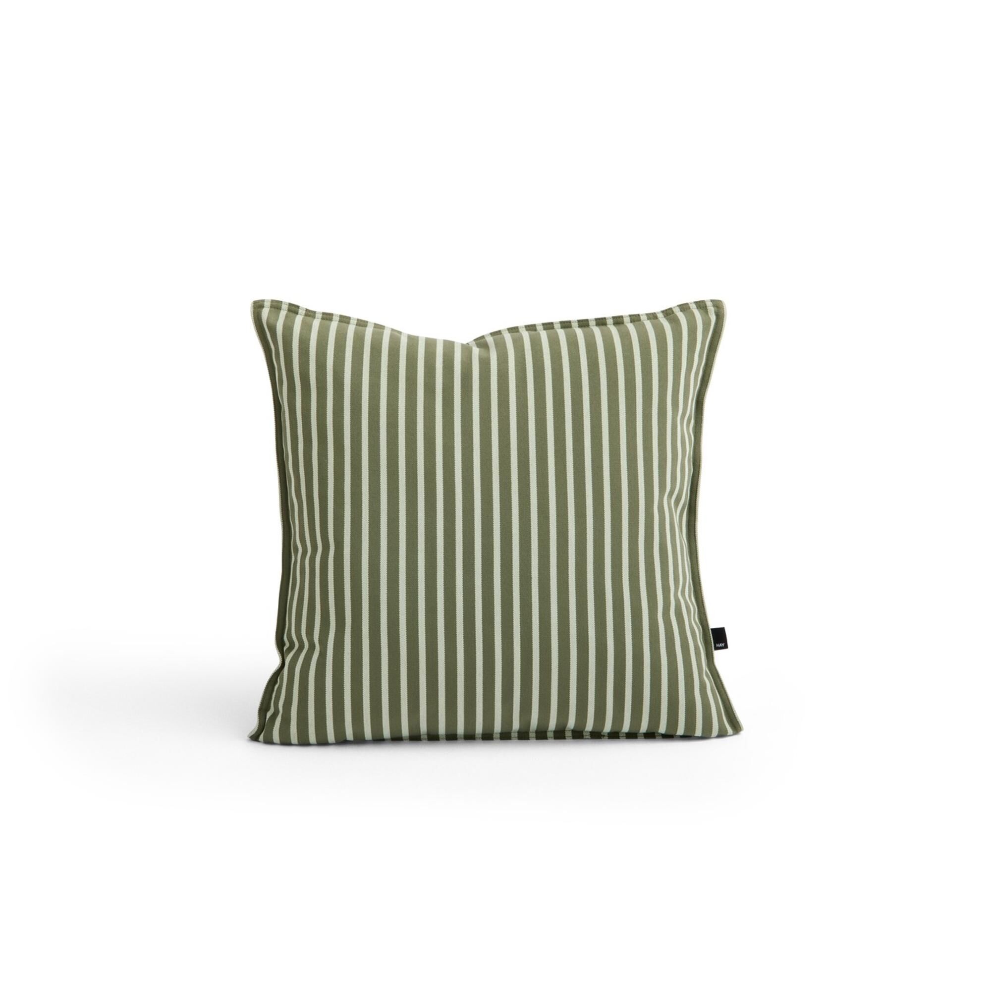 Coussin Terrazza 50x50 Olive à Rayures Audacieuses