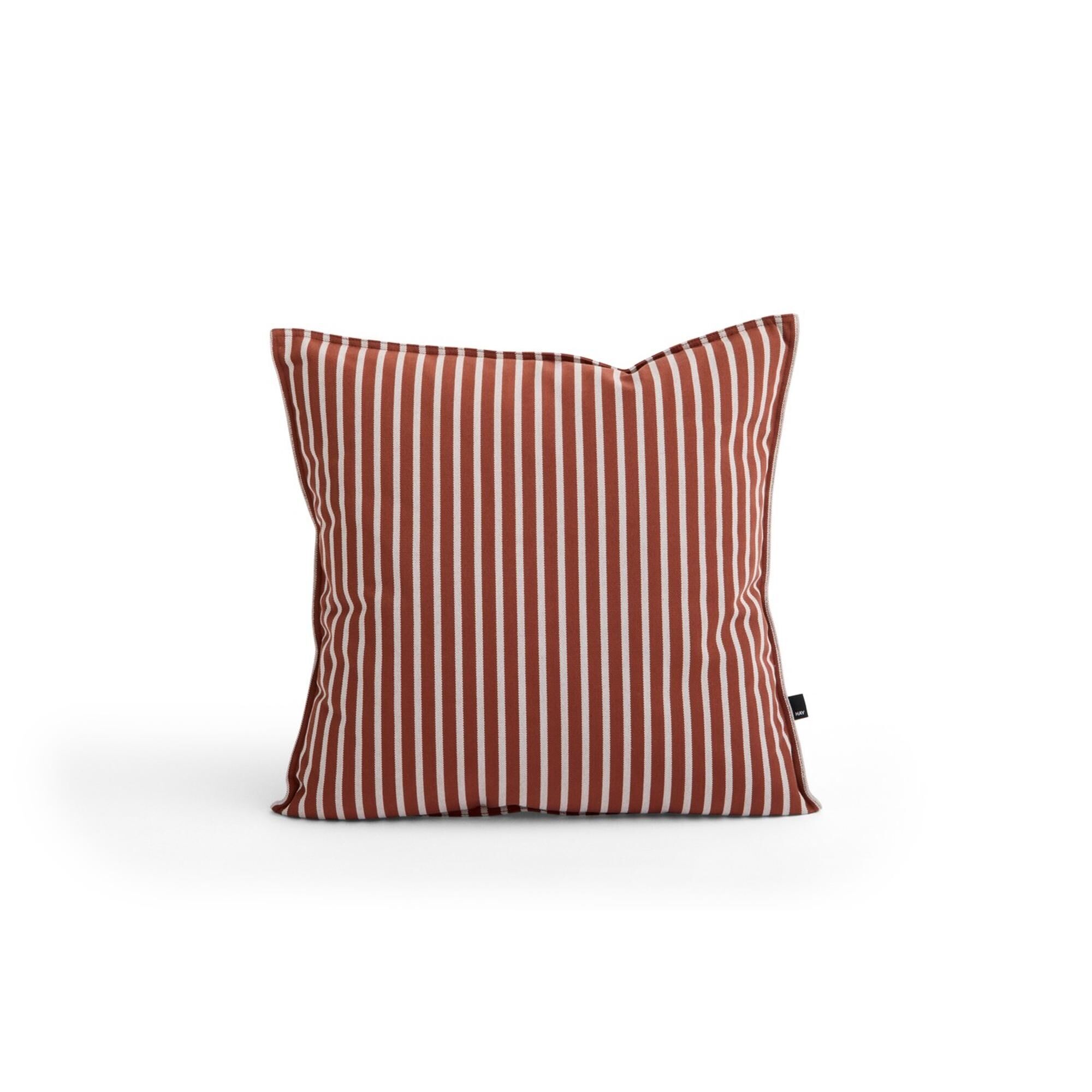 Coussin Terrazza 50x50 Cm, Rayures Audacieuses Couleur Terre Cuite