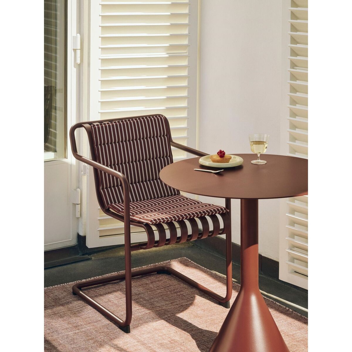 Cojín de Asiento Terrazza 82x40 Gris Raya Atrevida