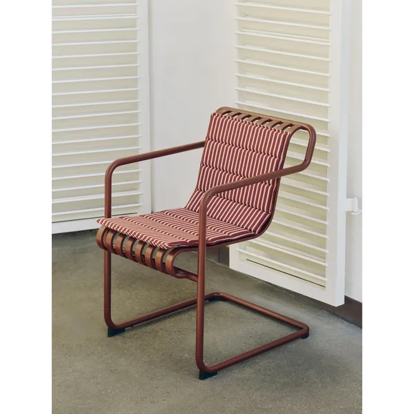 Terrazza Seat Cushion 82x40 Grey Bold Stripe