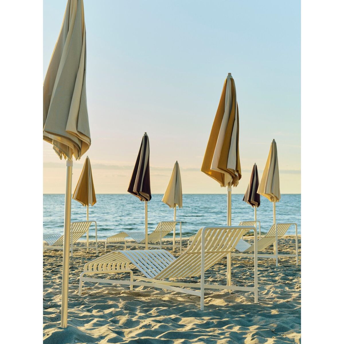 Terrazza Hexagon Parasol Off-White/ Gray