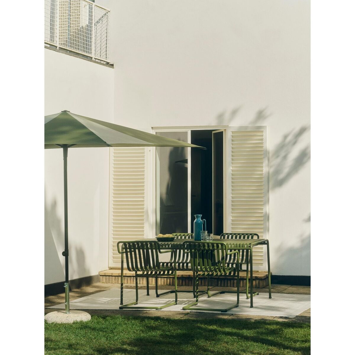 Terrazza Sechseck-Sonnenschirm, Cremeweiß/Ocker