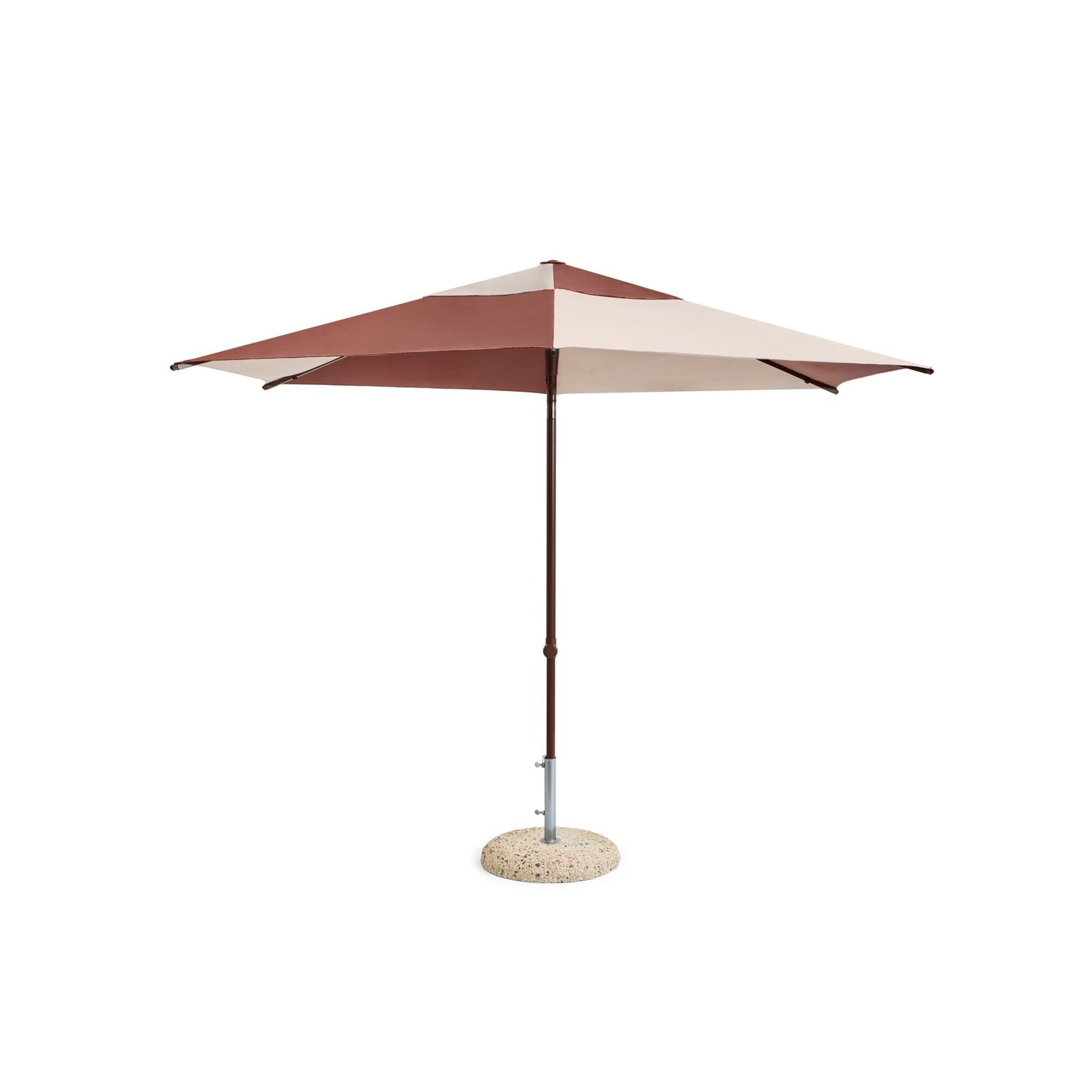 Terrazza Hexagon Parasoll Off-white/ Burgunder