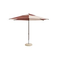 Terrazza Hexagon Parasol Off-White/ Burgundy