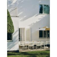 Terrazza Hexagon Parasol Off-White/ Burgundy