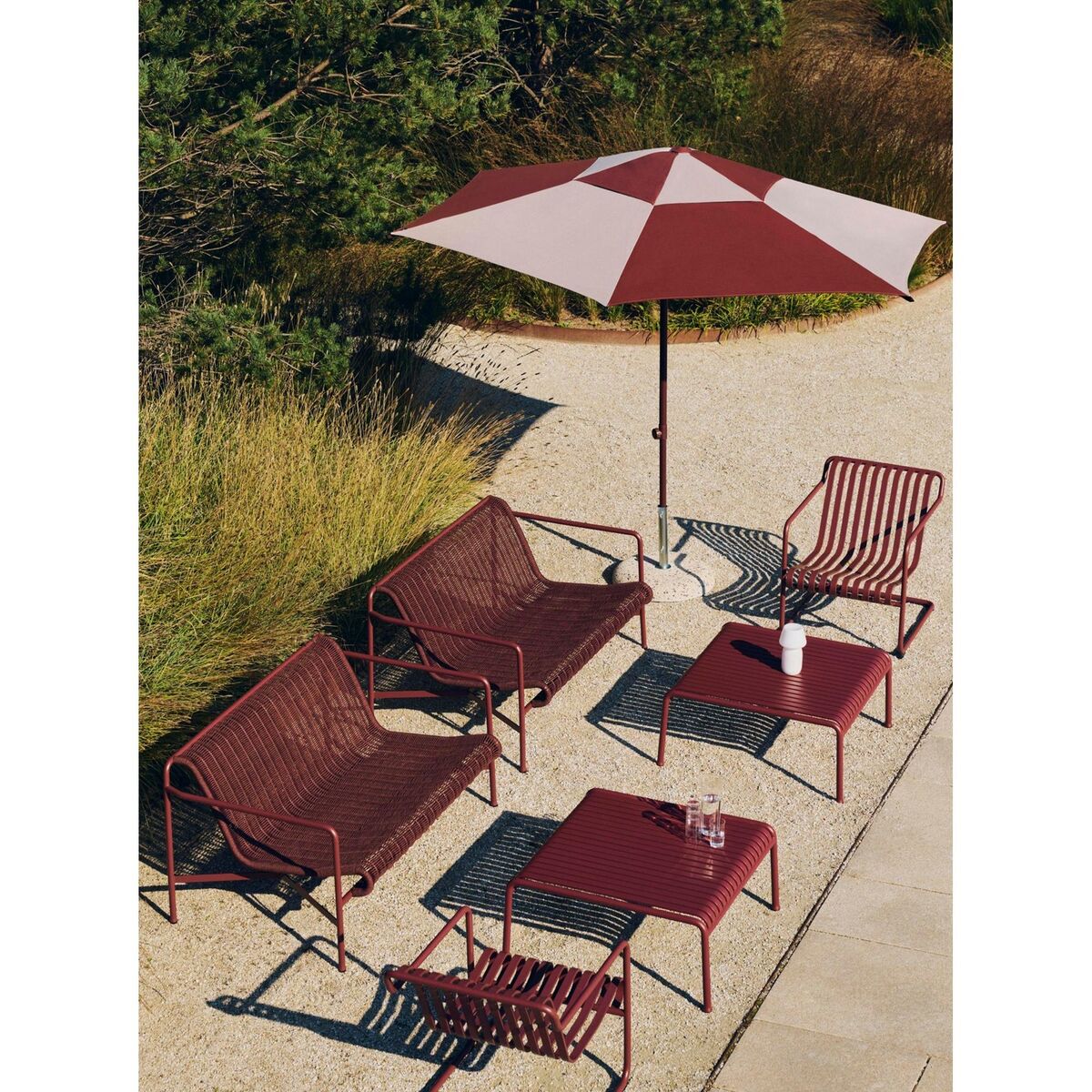 Terrazza Octagon Parasol Off-White/ Gray