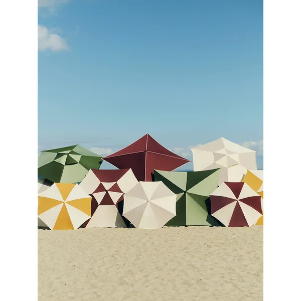 Terrazza Octagon Parasol Off-White/ Gray