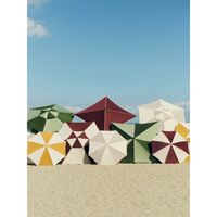 Terrazza Octagon Parasol Off-White/ Gray