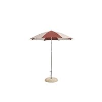 Terrazza Octagon Parasol Off-White/Burgundy