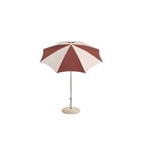 Terrazza Octagon Parasol Off-White/Burgundy