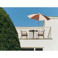Terrazza Octagon Parasol Off-White/Burgundy