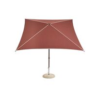 Terrazza Square Parasol Off-White/ Burgundy