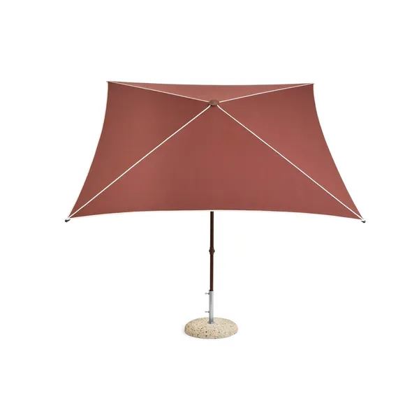 Terrazza Square Parasol Off-White/ Burgundy